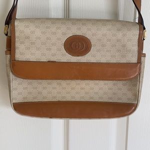 Gucci Beige and Brown Crossbody Bag